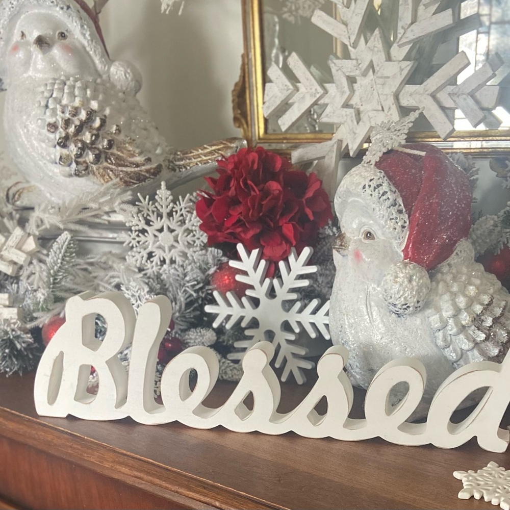 White 'Blessed' Decor Sign - Picture 2 of 3